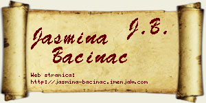 Jasmina Baćinac vizit kartica